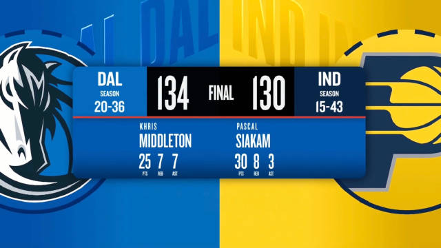 02月23日NBA常规赛 独行侠 - 步行者 全场录像