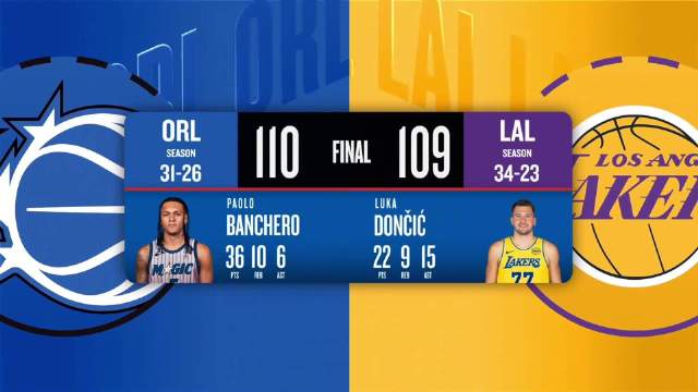 02月25日NBA常规赛 魔术 - 湖人 全场录像