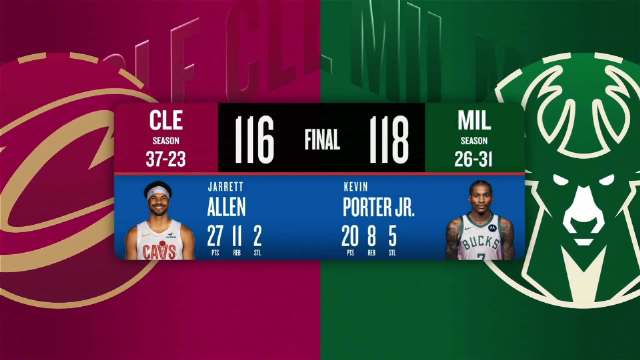 02月26日NBA常规赛 骑士 – 雄鹿 全场录像【全场录像+集锦】